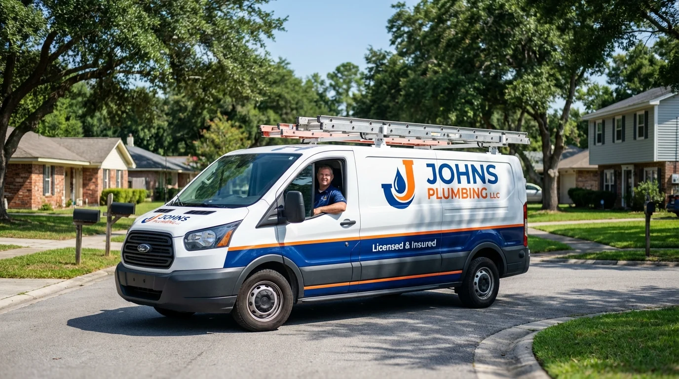 Johns Plumbing LLC service van in Lincolnshire, IL